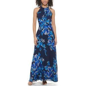 Eliza J Halter Floral Maxi Dress